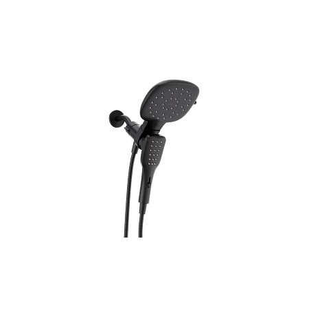 Moen Verso 8-Function 7in Diameter Eco-Performance Showerhead with Handshower in Matte Black 220C5EPBL